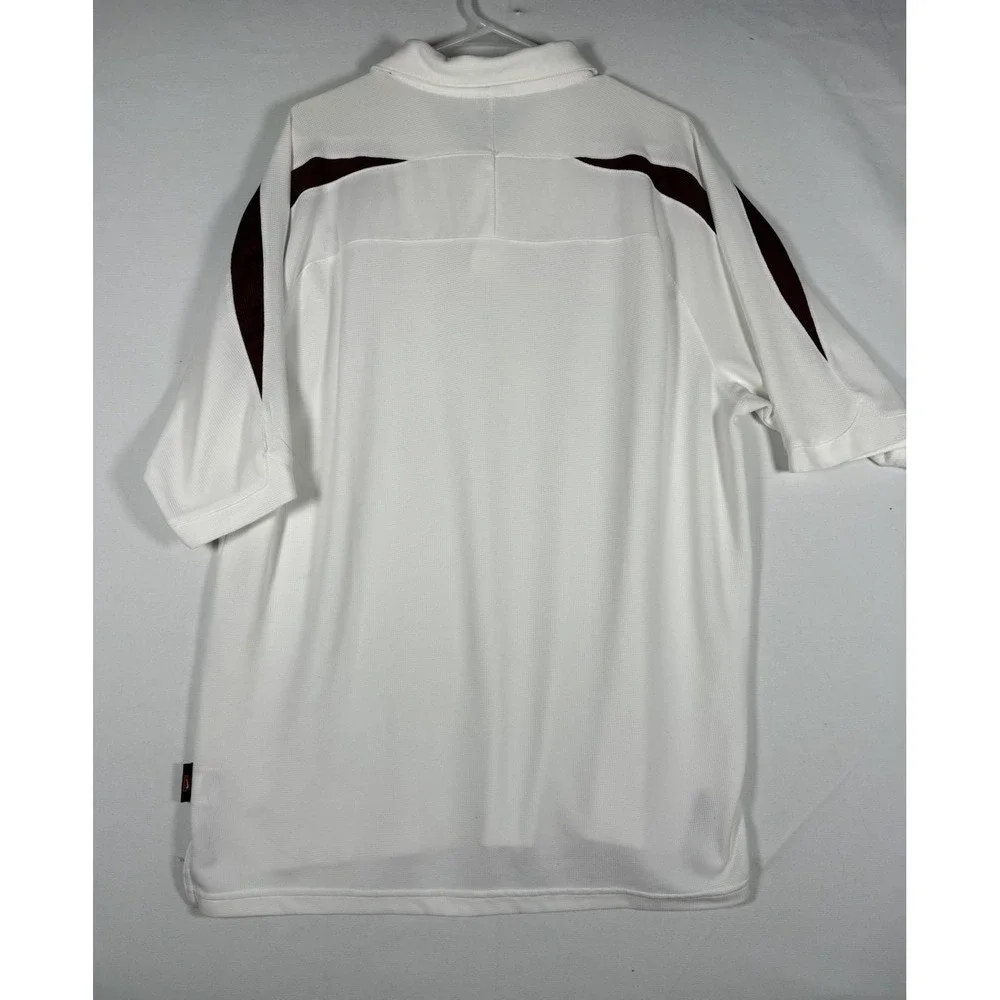 VTG Nike Team Virginia Tech Hokies Polo Shirt Men's Large White Team Apparel 90s